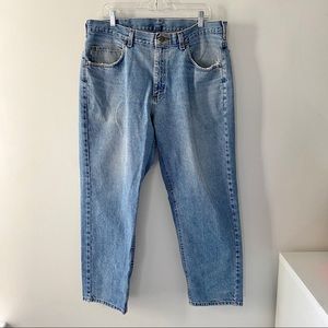 L.L. Bean Natural Fit Men’s 36x28 Light Blue Jeans Classic Heavy Denim